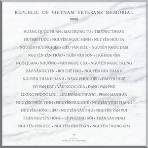 REPUBLIC OF VIETNAM VETERANS MEMORIAL :: PANEL 7