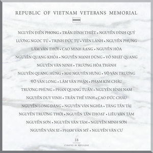 REPUBLIC OF VIETNAM VETERANS MEMORIAL :: PANEL 18
