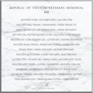 REPUBLIC OF VIETNAM VETERANS MEMORIAL :: PANEL 19
