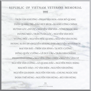 REPUBLIC OF VIETNAM VETERANS MEMORIAL :: PANEL 21